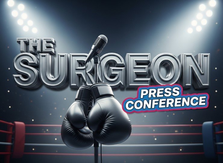 Ben Whittaker boxing gloves spotlight press conference microphone