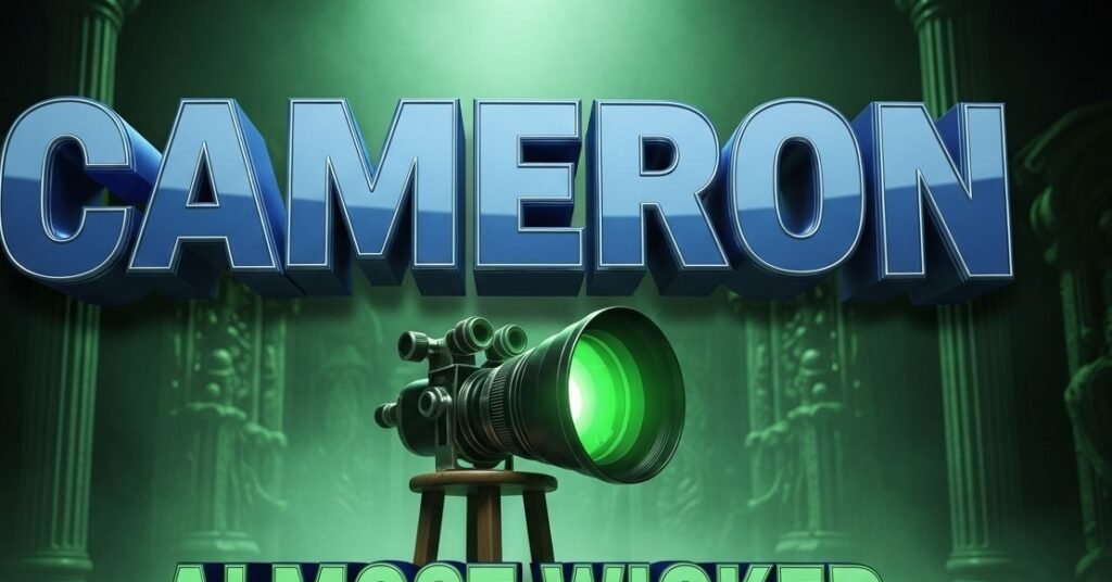 James Cameron interview microphone Wicked movie director chair