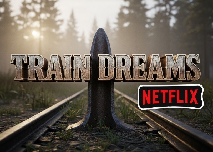 Joel Edgerton rugged look in Train Dreams movie