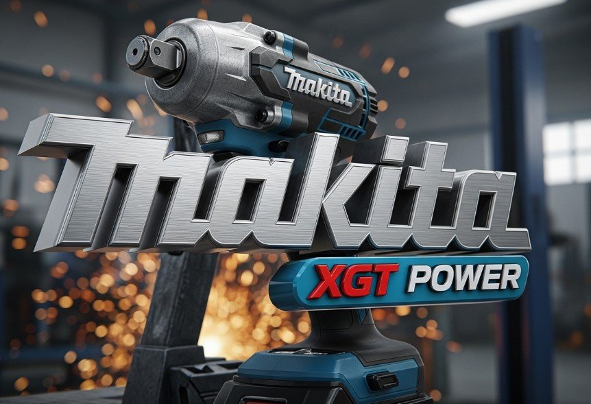 Makita 40V Max XGT cordless impact wrench black and teal