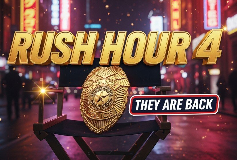 Rush Hour 4 movie sequel clapperboard and police badge concept