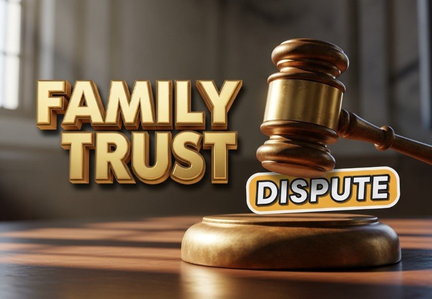 gavel on legal documents analyzing family trust dispute costs