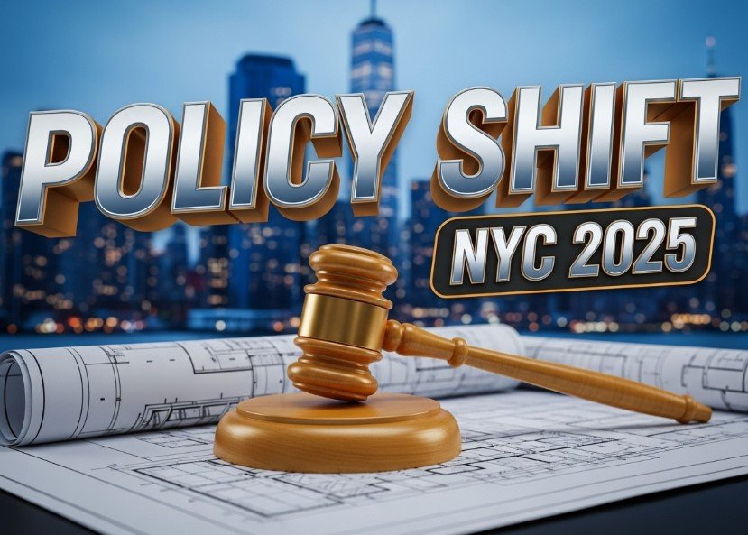 nyc skyline construction cranes office tower sunset