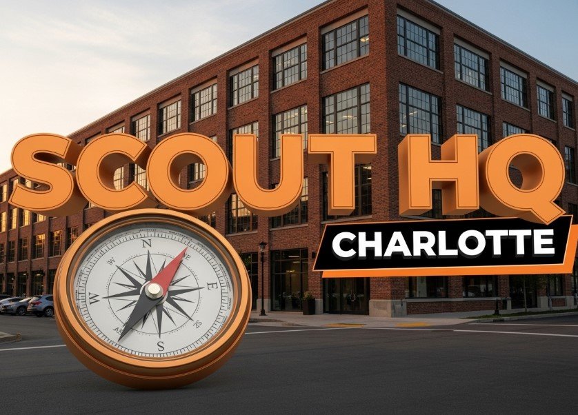 scout motors charlotte headquarters plaza midwood building concept