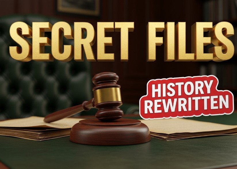 vintage edward du cann political documents on wooden desk