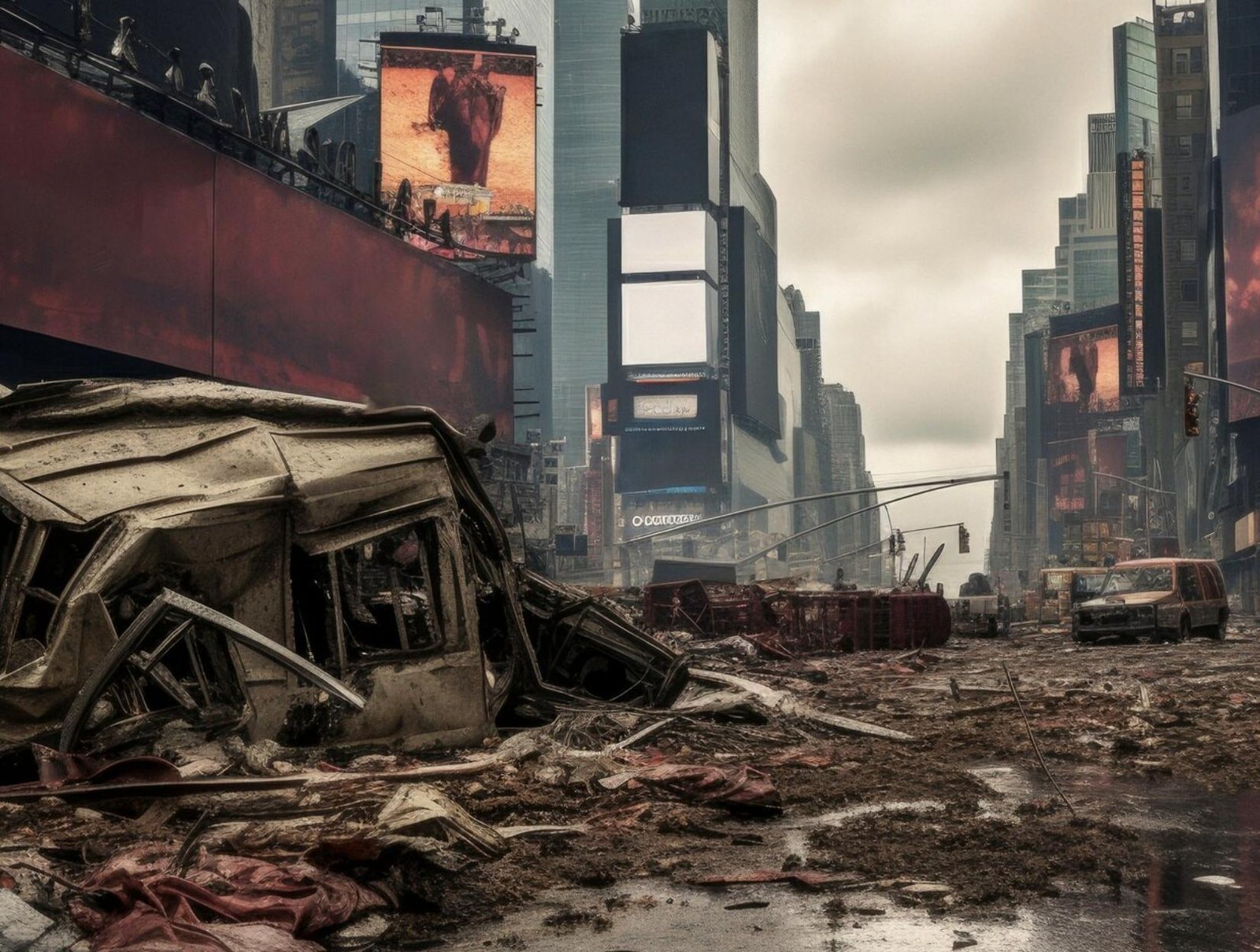 war torn city