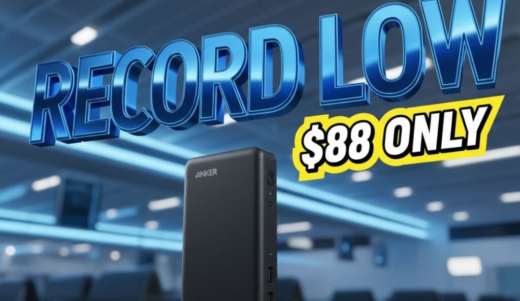 Anker Zolo 25000mAh power bank with digital display and retractable cable