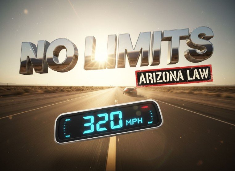  Arizona interstate highway sign with desert background daylight