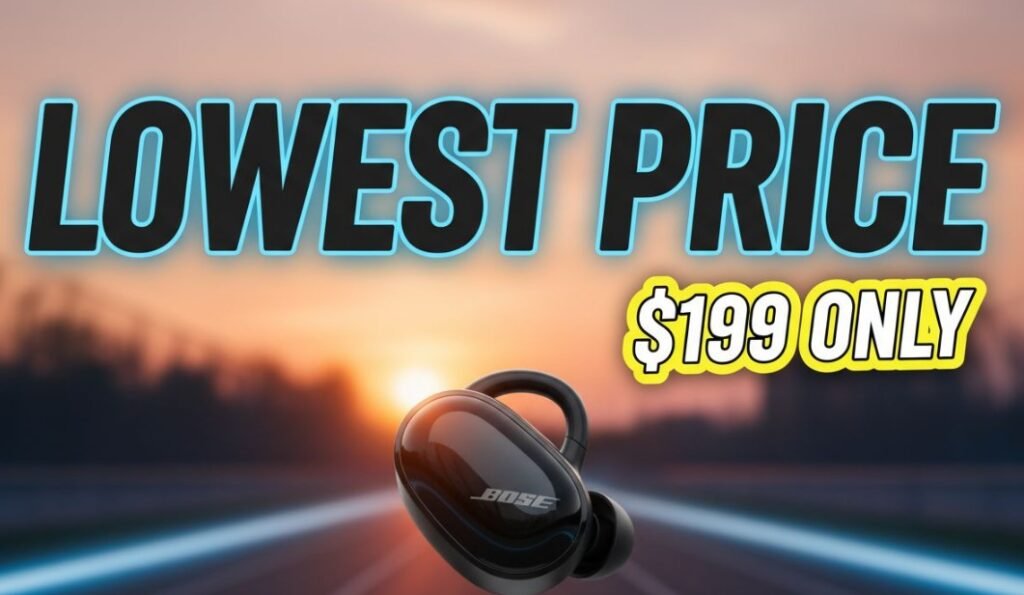 Bose Ultra Open Earbuds black colorway clipping on ear