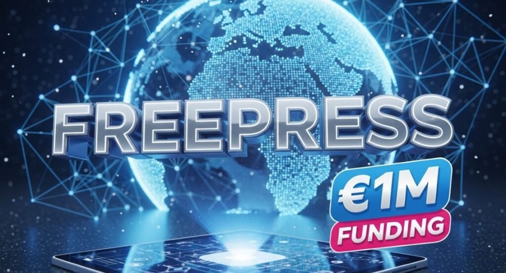 Freepress AI news app interface showing global connections