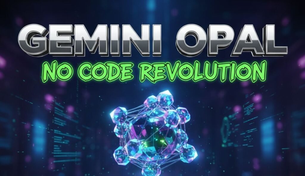 Google Gemini Opal interface displaying node based AI workflow builder