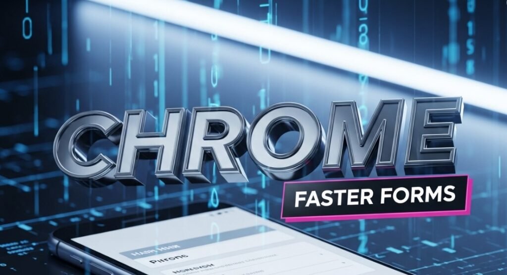 Google chrome browser autofill settings on smartphone screen