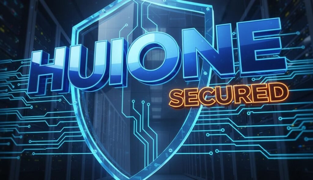 Huione Group digital security shield compliance technology concept