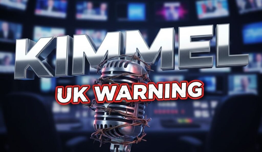 Jimmy Kimmel Channel 4 Christmas speech microphone concept