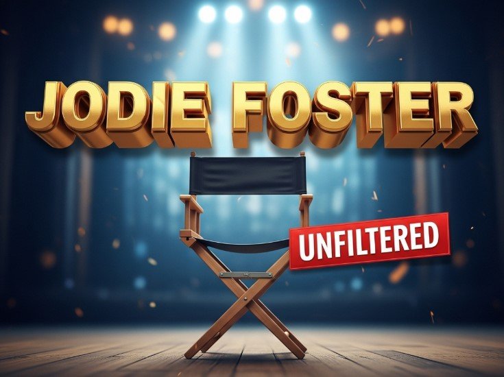 Jodie Foster speaking on stage at Marrakech Film Festival 2025