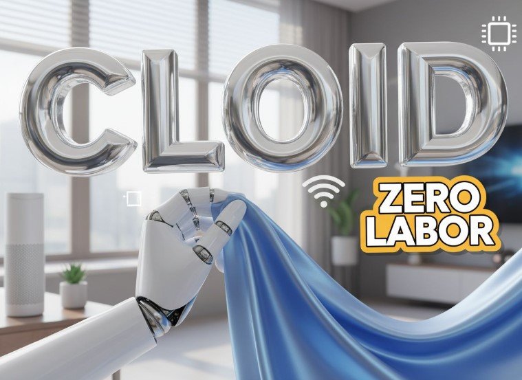 LG CLOiD robot hands folding laundry in living room