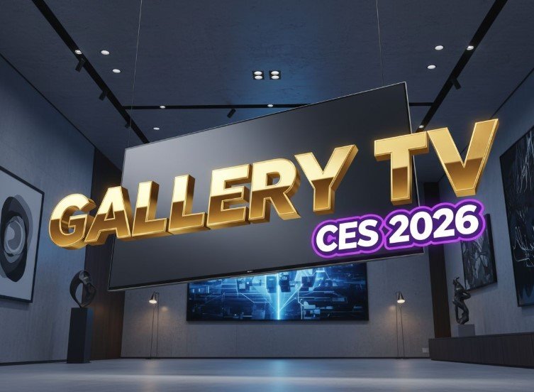 LG Gallery TV matte screen displaying digital art on wall