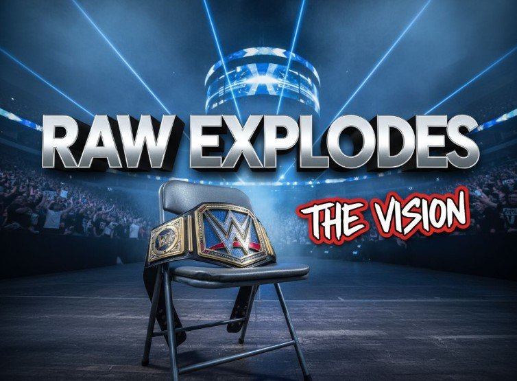 Paul Heyman leads wrestling faction The Vision in wrestling ring