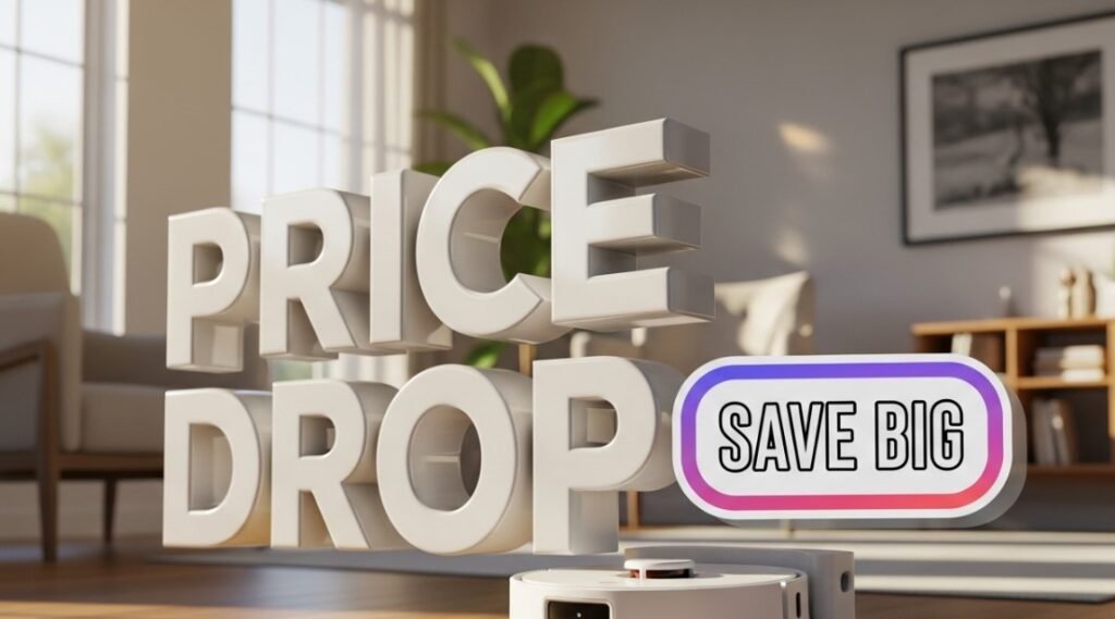 Roborock Q7 Max Plus self emptying robot vacuum cleaner white on wooden floor