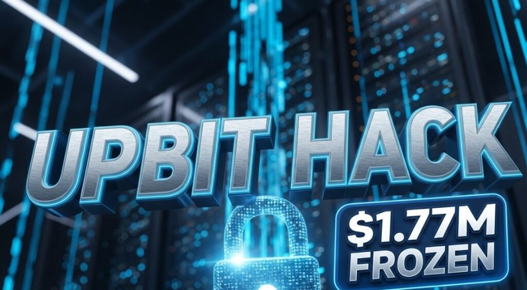 Upbit cryptocurrency exchange digital security lock concept background