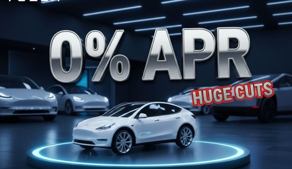  White Tesla Model Y charging at supercharger station during winter