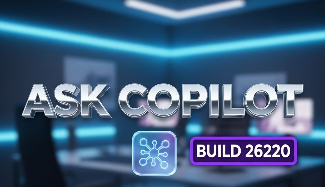 Windows 11 ask copilot taskbar feature agent launcher interface