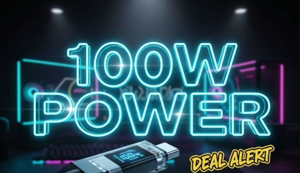  braided usb-c cable with led wattage display screen