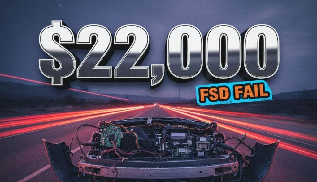  damaged tesla model y bumper after highway collision