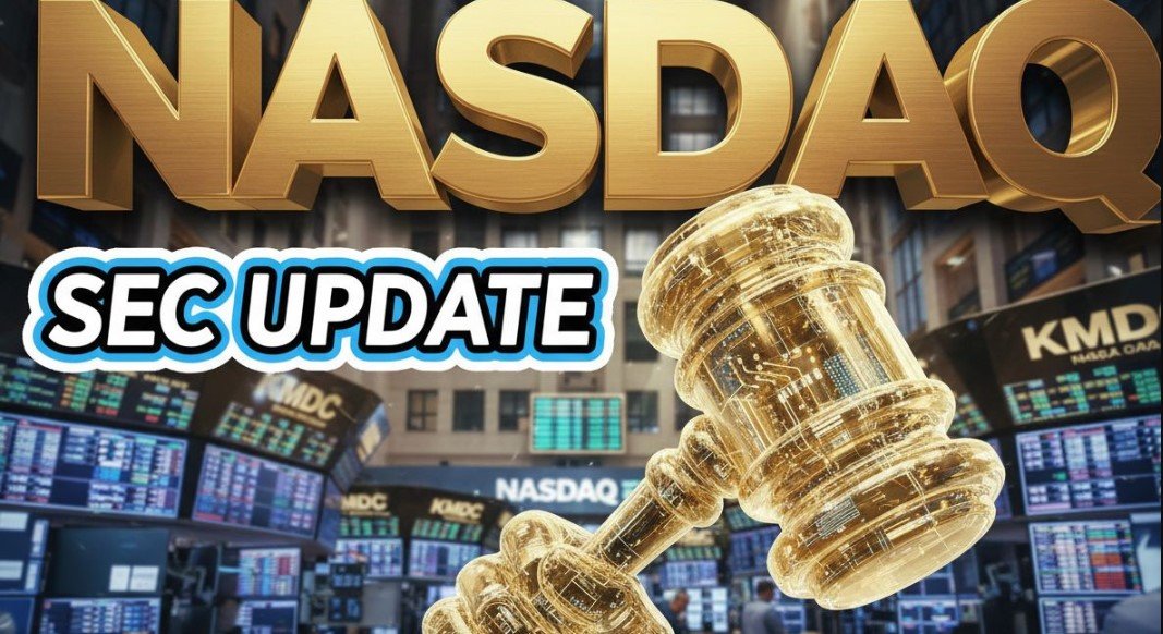 digital gavel hitting computer chip circuit board stock market concept
