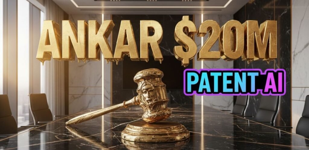 digital gavel on blueprint background concept