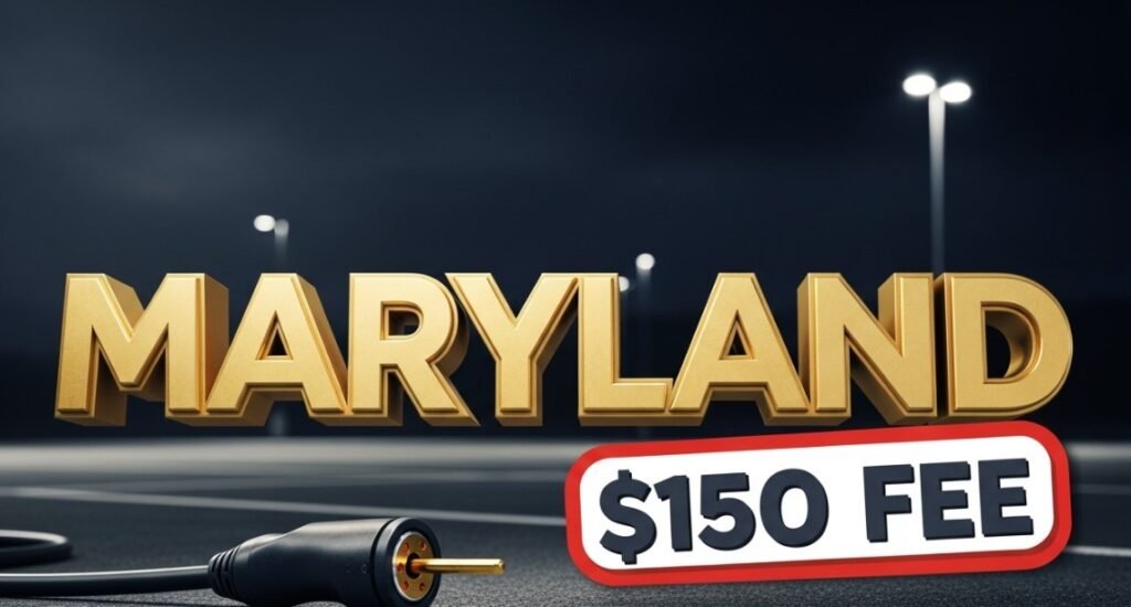 electric vehicle charging cable unplugged on asphalt background