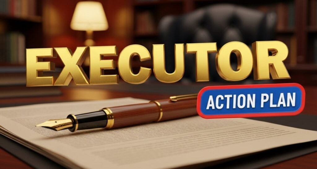 executor estate planning paperwork fountain pen desk