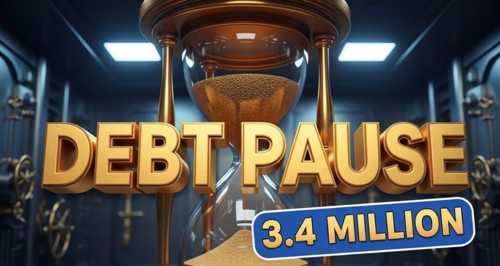  federal student loan deferment paperwork stack with glasses on desk