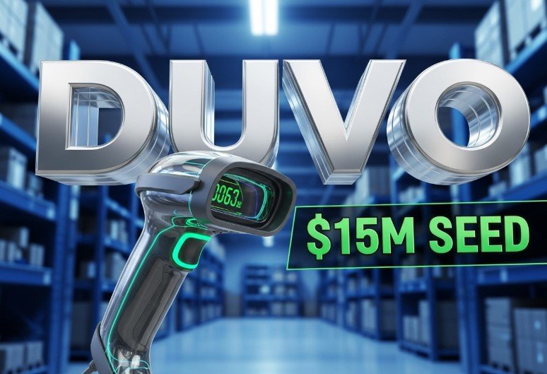 futuristic retail barcode scanner with digital data stream