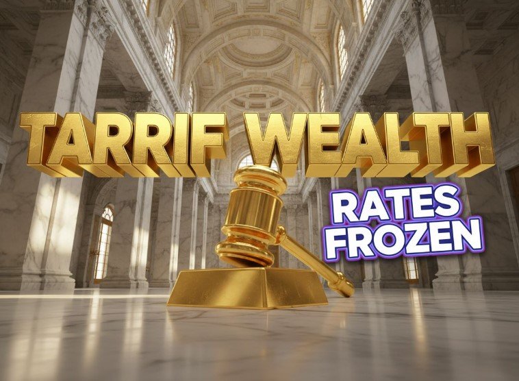 golden gavel smashing percentage sign financial concept