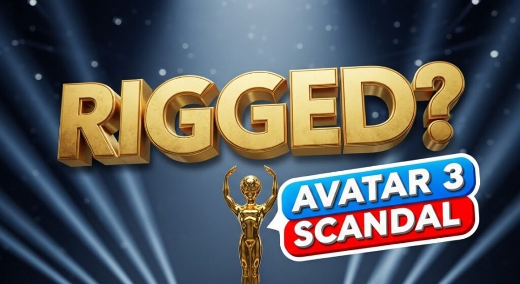  golden globes trophy statue on stage with dark dramatic lighting