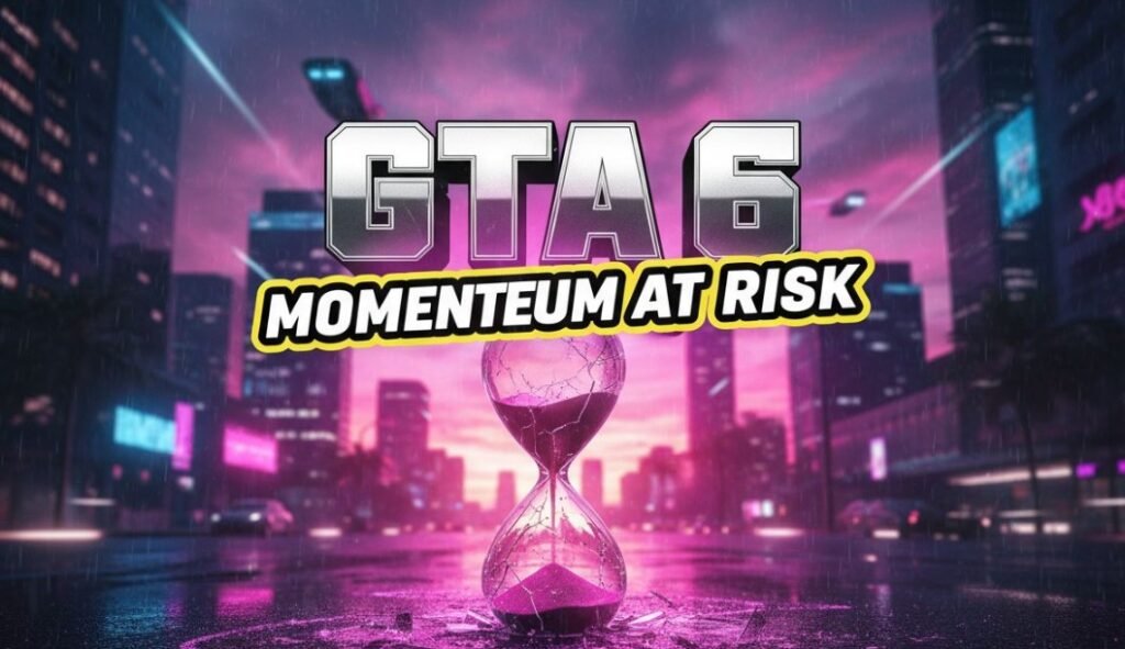 grand theft auto vi release date delay warning neon sign