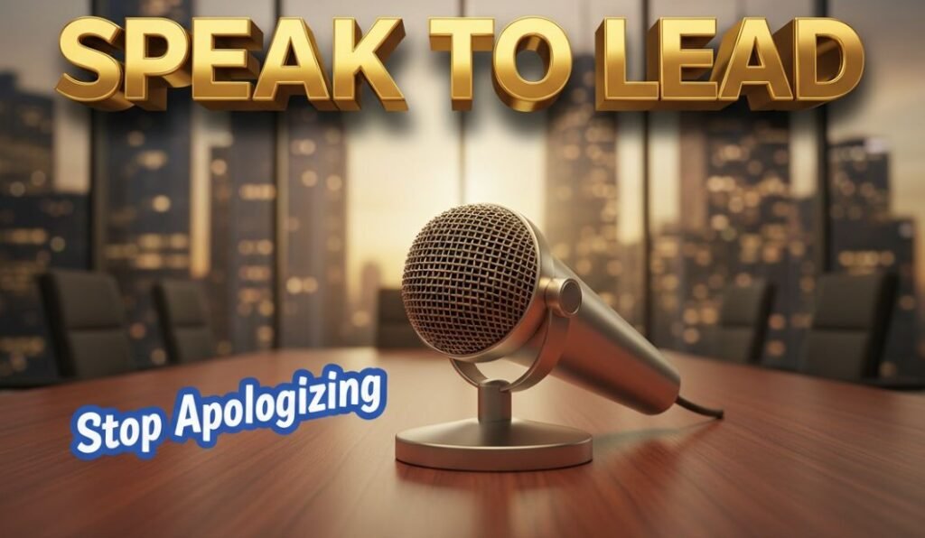 professional woman leading corporate boardroom meeting with confident hand gestures