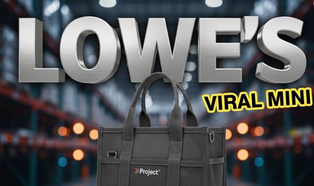 project source mini black and yellow storage tote on shelf