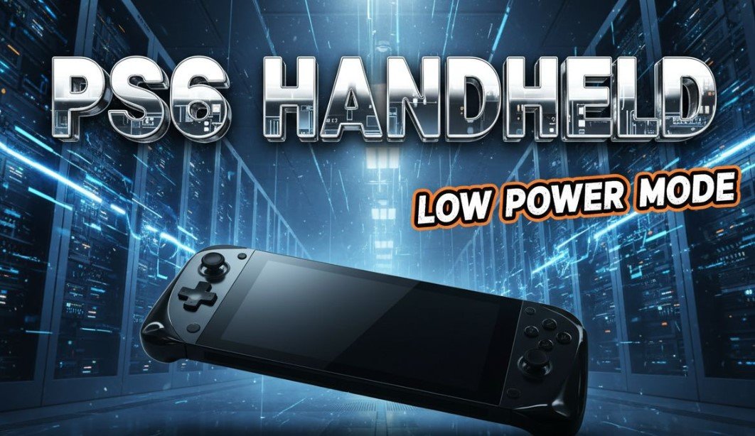 sony playstation 6 handheld concept silhouette with glowing blue light