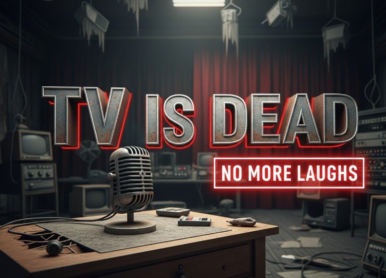 vintage television set with static screen in dark room