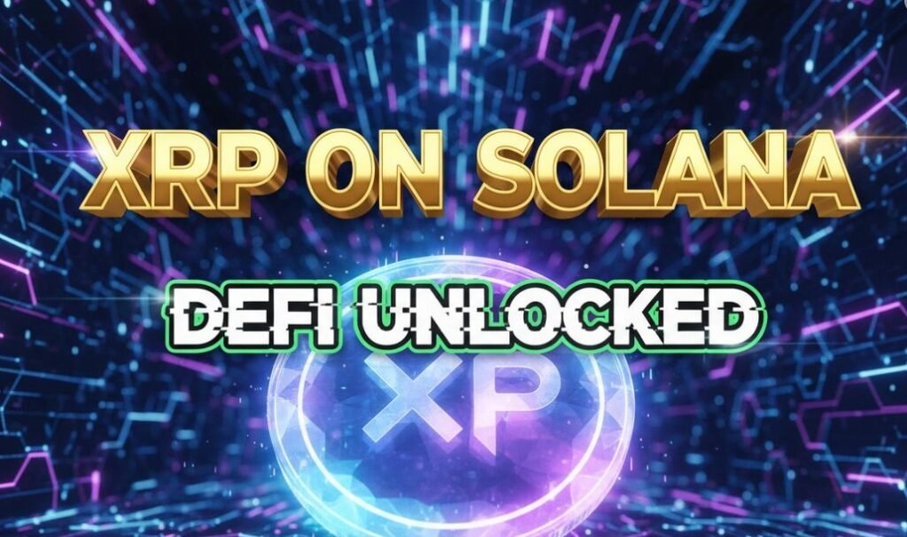 wrapped xrp token solana blockchain digital finance background