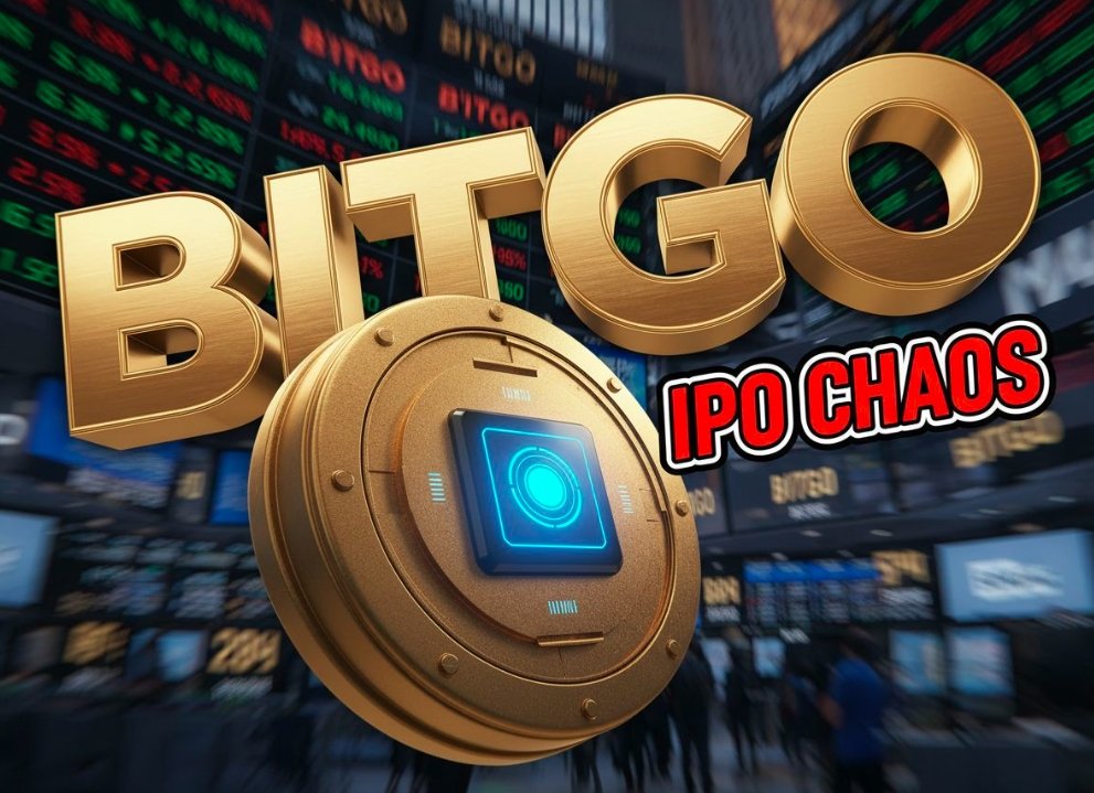 BitGo stock chart showing sharp rise and fall on ipo day