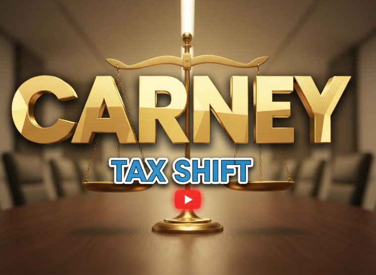 Canadian tax forms with calculator and gold maple leaf coin on desk