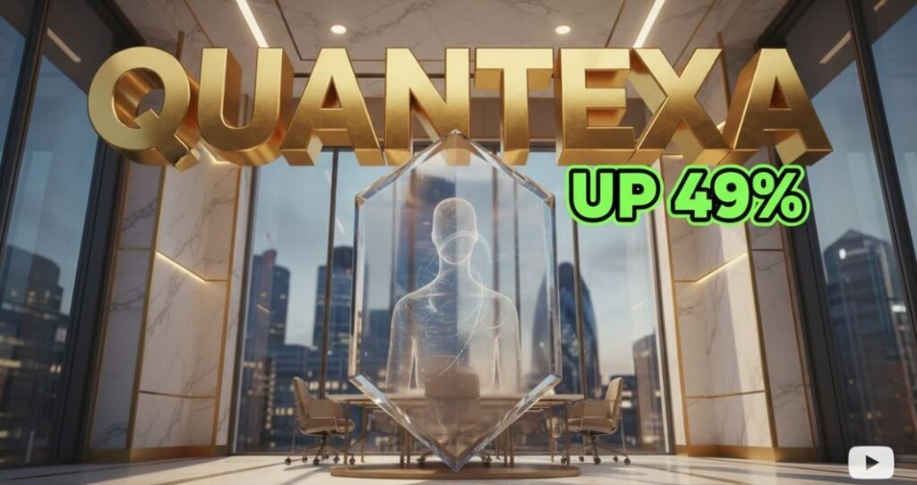 Quantexa financial growth chart and AI technology concept