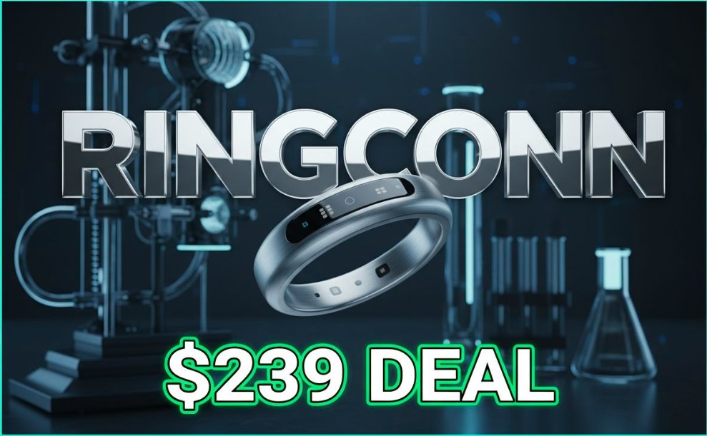  RingConn Gen 2 smart ring silver titanium finish on table
