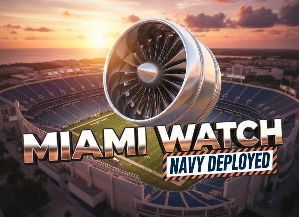 US Navy P-8 Poseidon military surveillance aircraft flying in blue sky