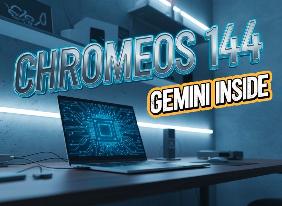 chromeos laptop displaying gemini artificial intelligence interface on screen