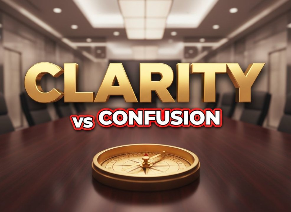 compass on office desk focusing on one direction business strategy concept