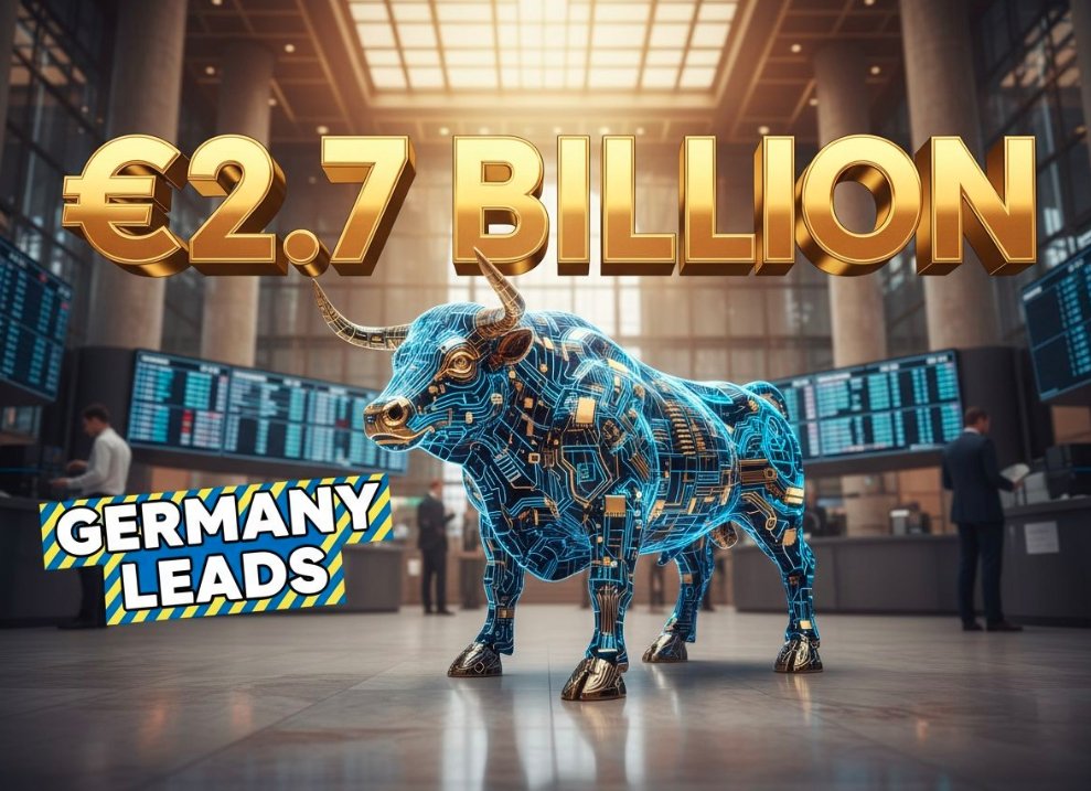 digital euro currency graph rising on futuristic background